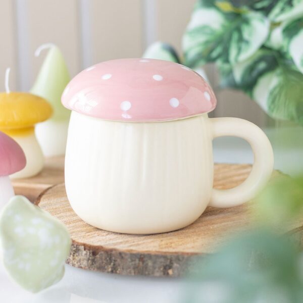 Pink Mushroom Mug - Ceramic Mug