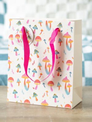 23cm Medium Funky Fungi Mushroom Print Gift Bag - Spiritual Home Decor