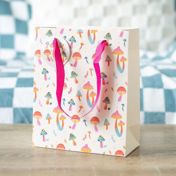FF_15025.jpg 23cm Medium Funky Fungi Mushroom Print Gift Bag - Spiritual Home Decor