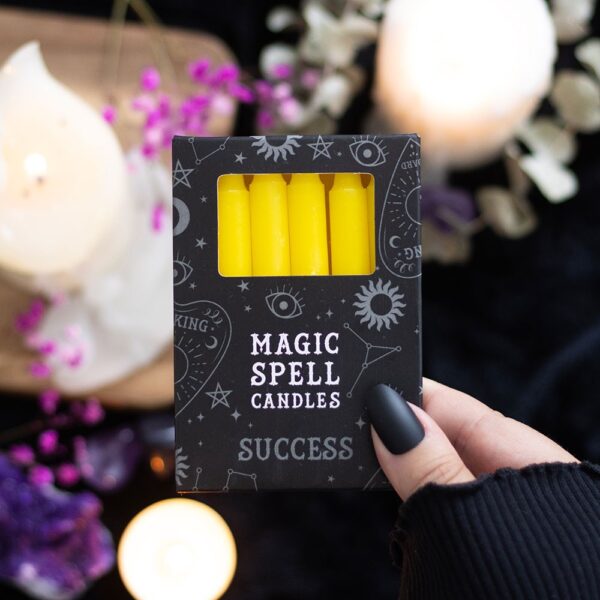 FI_15528.jpg Set of 12 Yellow 'Success' Spell Candles - Witchcraft Ritual