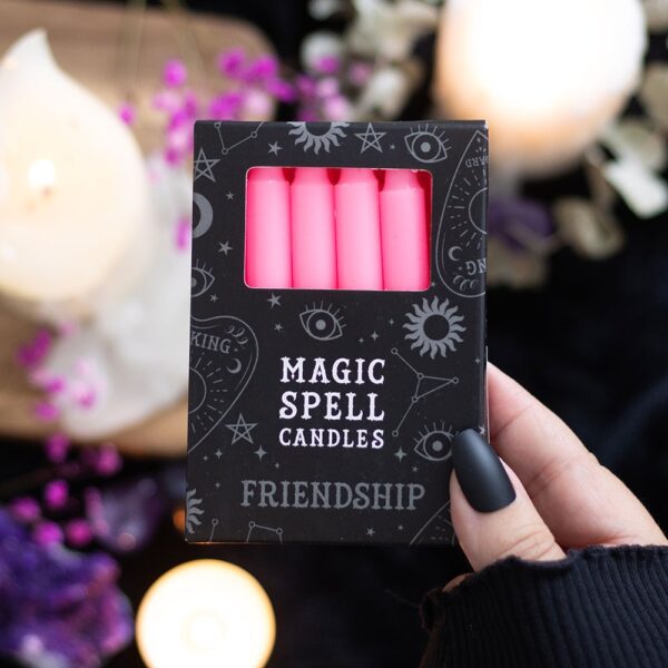 FI_15928.jpg Set of 12 Pink 'Friendship' Spell Candles - Witchcraft Ritual