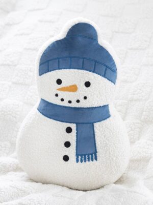 Snowman Shaped Boucle Cushion - Spiritual Home Decor
