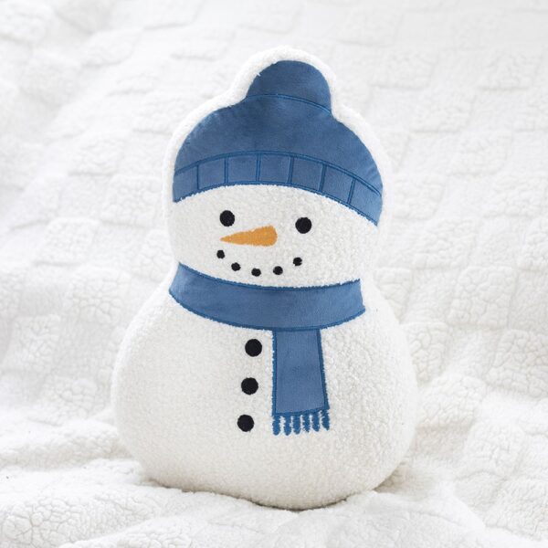 Snowman Shaped Boucle Cushion - Spiritual Home Decor