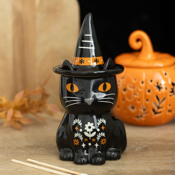 FR_34427.jpg Frightful Folk Black Cat Oil Burner - Aromatherapy