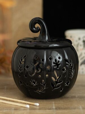 FR_34727.jpg Black Folk Pumpkin Oil Burner and Wax Warmer - Aromatherapy