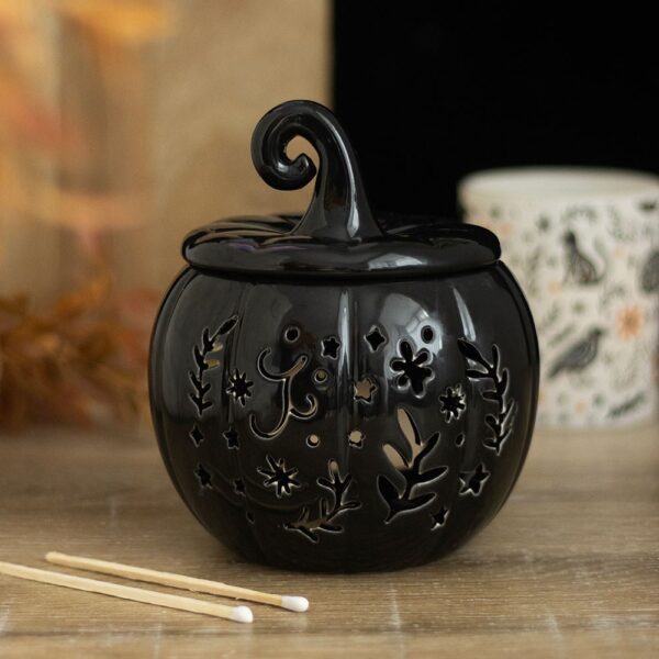 FR_34727.jpg Black Folk Pumpkin Oil Burner and Wax Warmer - Aromatherapy
