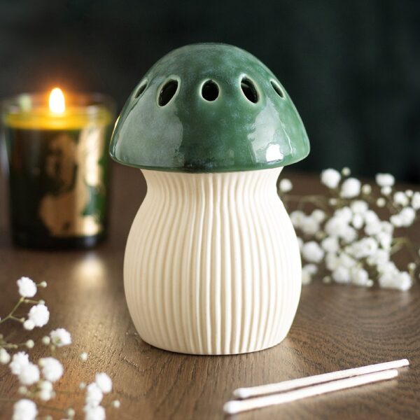 Green Mushroom Oil Burner - Aromatherapy
