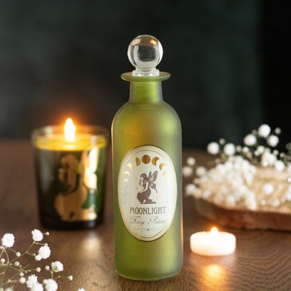 Moonlight Fairy Decorative Glass Potion Bottle - Spiritual Home Decor