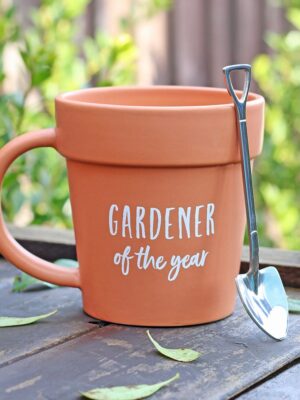 Gardener of the Year Pot Mug and Shovel Spoon - Ceramic Mug