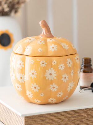 Groovy Floral Pumpkin Oil Burner - Aromatherapy