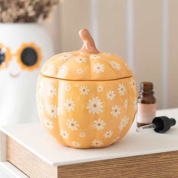 Groovy Floral Pumpkin Oil Burner - Aromatherapy