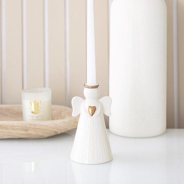 GU_67627.jpg Heart Angel Taper Candle Holder - Angel Figurine