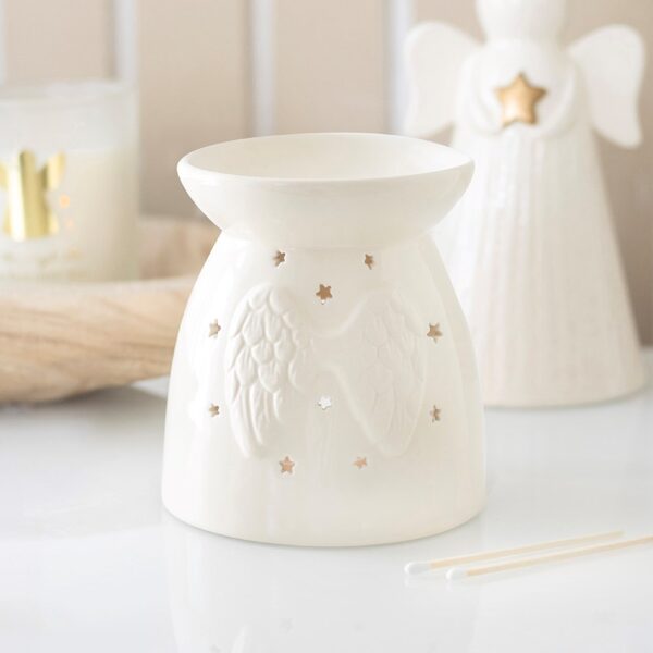 GU_68027.jpg 3D Angel Wing Oil Burner and Wax Warmer - Angel Figurine