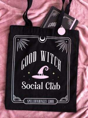 Good Witch Social Club Polycotton Tote Bag with Pin Badge - Witchcraft Ritual