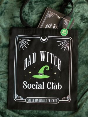 Bad Witch Social Club Polycotton Tote Bag with Pin Badge - Witchcraft Ritual