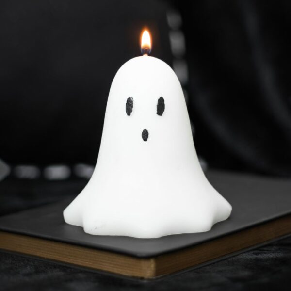 HB_64023.jpg 10cm Unscented Ghost Candle - Aromatherapy