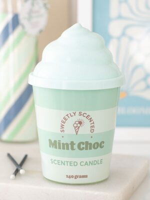Mint Choc Ice Cream Scented Candle - Aromatherapy