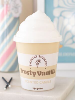 Frosty Vanilla Ice Cream Scented Candle - Aromatherapy