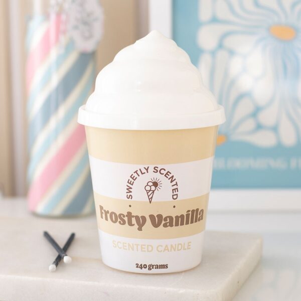Frosty Vanilla Ice Cream Scented Candle - Aromatherapy