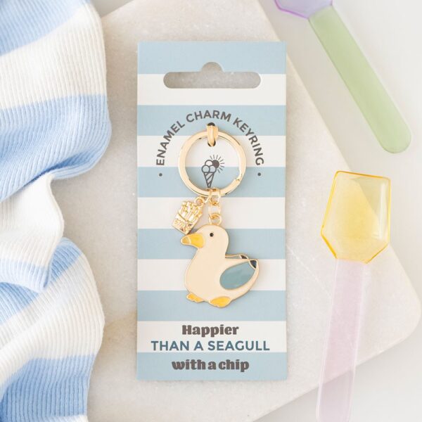 HE_83626.jpg Seagull and Chips Keyring - Spiritual Home Decor