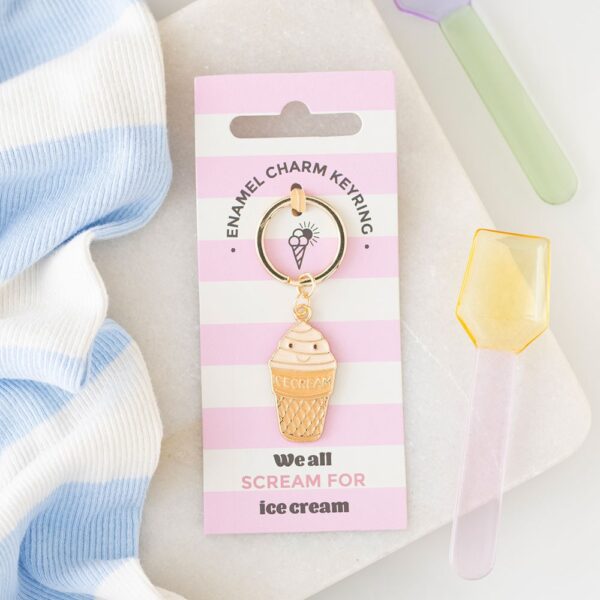 HE_83726.jpg Ice Cream Cone Keyring - Spiritual Home Decor