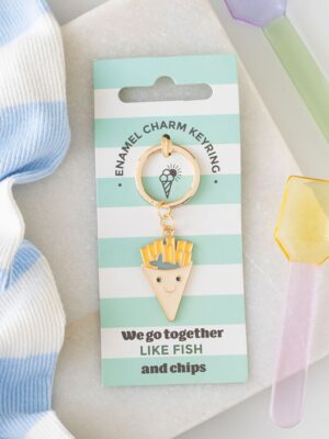 Fish and Chips Keyring - Spiritual Home Decor
