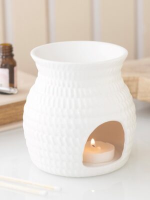 Woven Basket Effect Oil Burner and Wax Warmer - Spiritual Home Decor