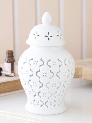 Moroccan Lantern Cut Out Oil Burner and Wax Warmer - Spiritual Home Decor