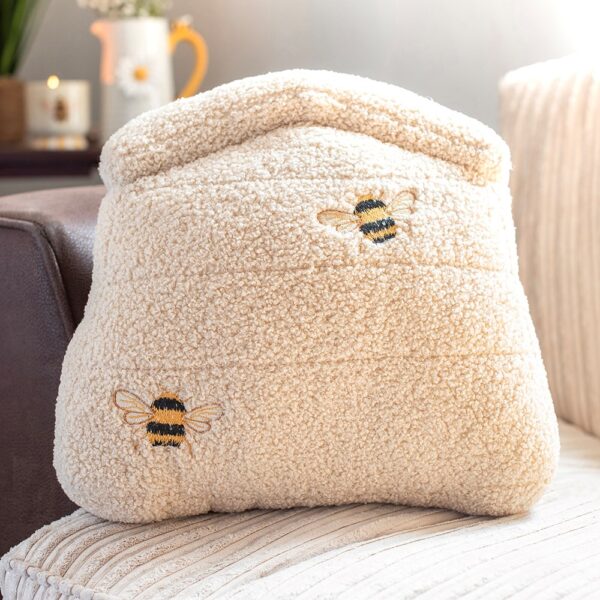 HN_89227.jpg White Beehive Boucle Cushion - Spiritual Home Decor