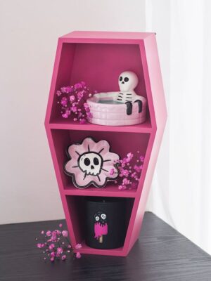 Small Hot Pink Coffin Shelf - Spiritual Home Decor