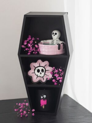 Small Black Coffin Shelf - Spiritual Home Decor