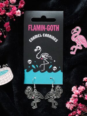 Flamin-goth Enamel Dangle Earrings - Jewelry