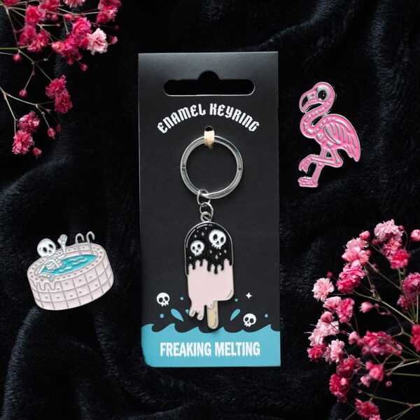 Freaking Melting Ice Cream Keyring - Gothic Decor