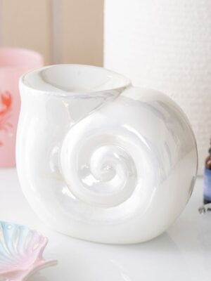 Pearlescent Spiral Shell Oil Burner - Aromatherapy