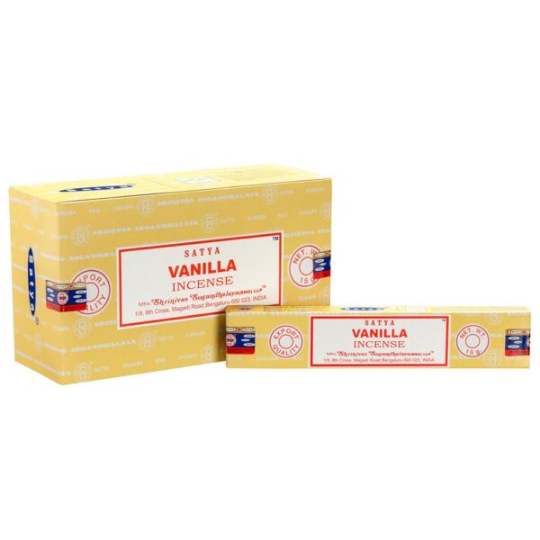 Set of 12 Vanilla Incense Sticks by Satya (12/50) - Aromatherapy