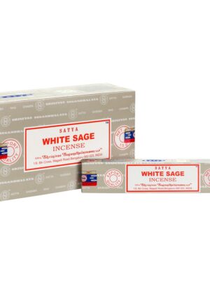 Set of 12 Packets of White Sage Incense Sticks by Satya - Aromatherapy