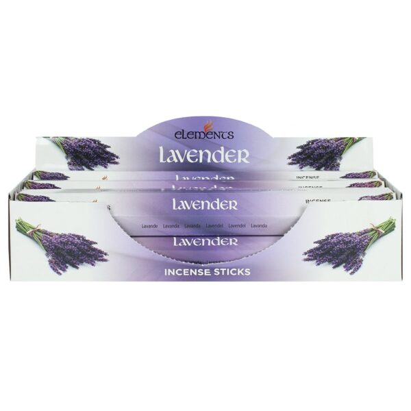 Set of 6 Packets of Elements Lavender Incense Sticks - Aromatherapy