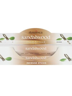 Set of 6 Packets of Elements Sandalwood Incense Sticks - Aromatherapy