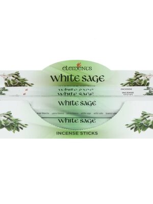Set of 6 Packets of Elements White Sage Incense Sticks - Aromatherapy