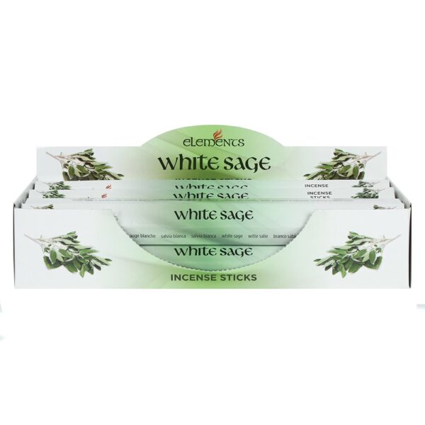 Set of 6 Packets of Elements White Sage Incense Sticks - Aromatherapy