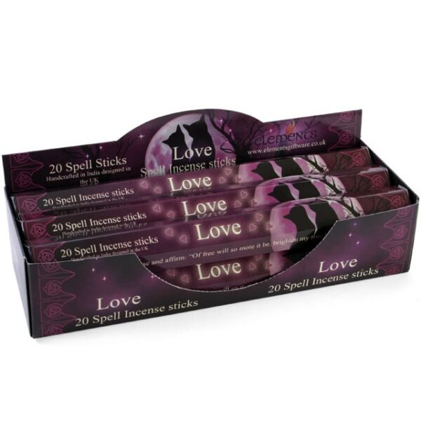 IS_88522.jpg Set of 6 Packets of Love Spell Incense Sticks by Lisa Parker - Witchcraft Ritual