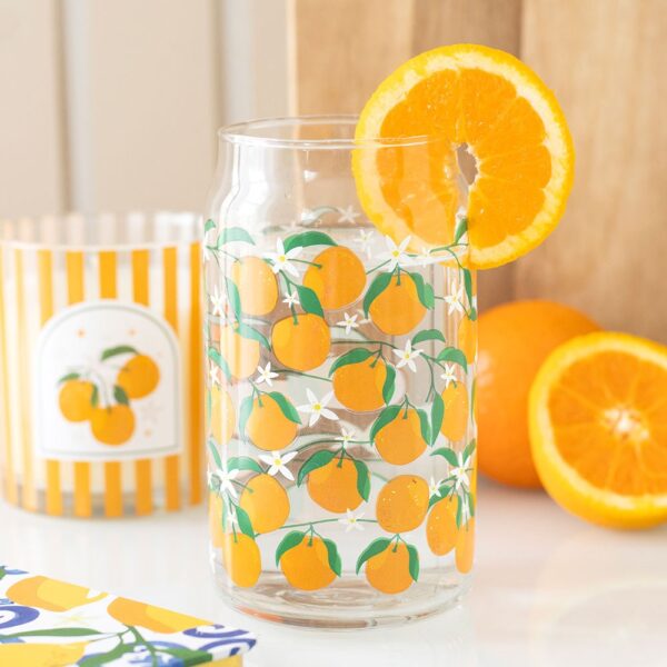 IT_04827.jpg Orange Print Can Glass - Spiritual Home Decor
