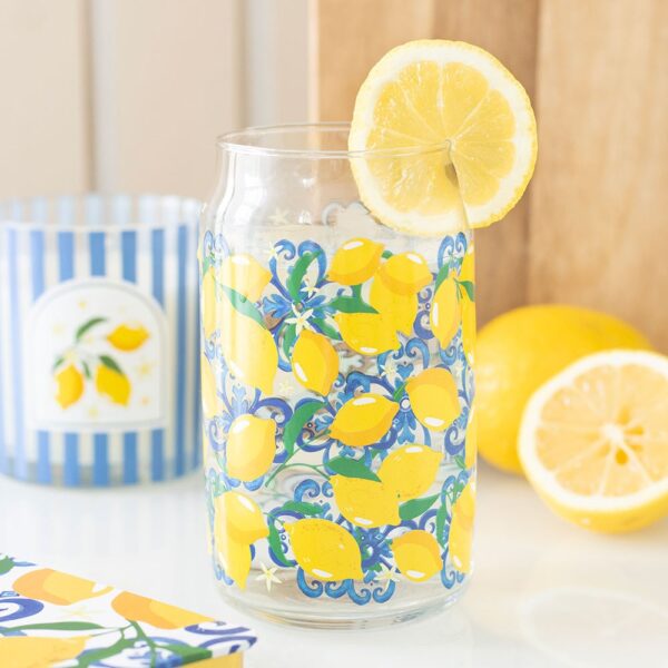 IT_04927.jpg Lemon Print Can Glass - Spiritual Home Decor