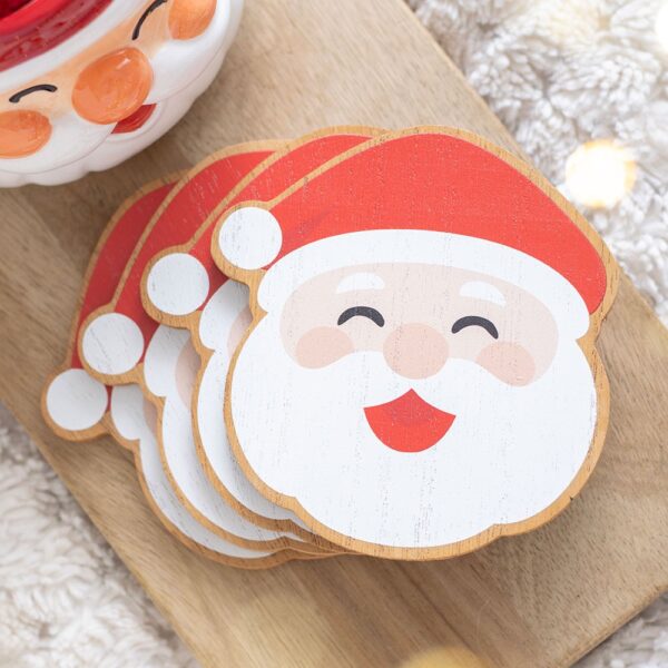 JS_56527.jpg Jolly Santa Christmas Coaster Set - Spiritual Home Decor