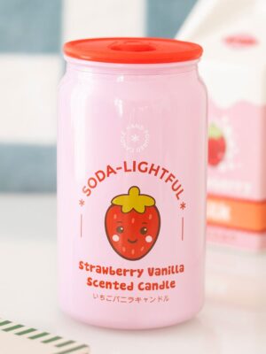 Strawberry Vanilla Soda Can Candle - Aromatherapy