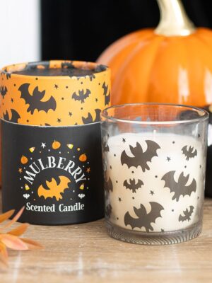 Bat Print Mulberry Candle - Aromatherapy