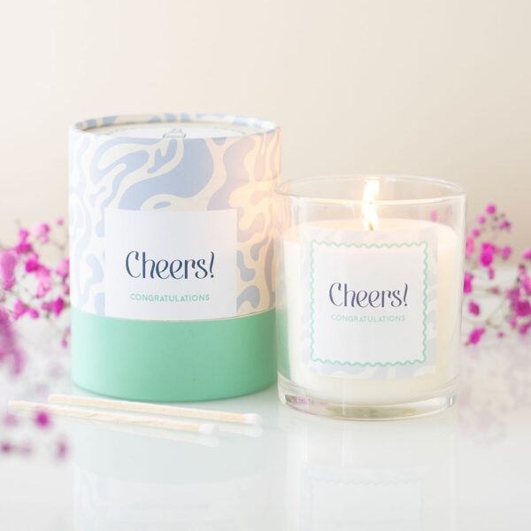 Cheers Congratulations Champagne Fizz Candle - Aromatherapy
