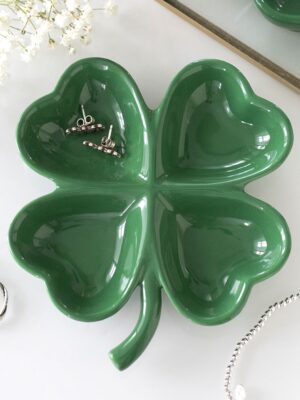 Four-Leaf Clover Trinket Tray - Spiritual Home Decor