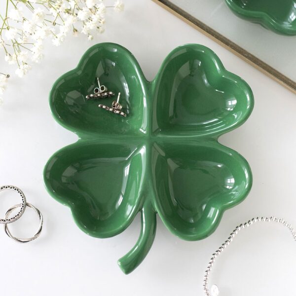Four-Leaf Clover Trinket Tray - Spiritual Home Decor