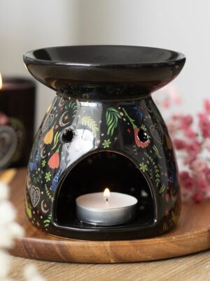 Midnight Bloom Print Oil Burner - Aromatherapy